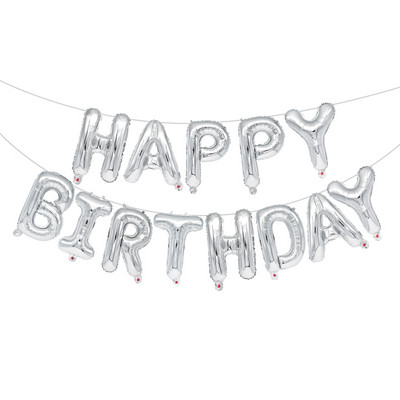 13 vnt. balionai su gimtadieniu Rožinis aukso spalvos raidžių folija balionas suaugusiems vaikams gimtadienio vakarėlio dekoravimas Air Globos Vestuvių jubiliejus