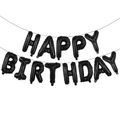 13 vnt. balionai su gimtadieniu Rožinis aukso spalvos raidžių folija balionas suaugusiems vaikams gimtadienio vakarėlio dekoravimas Air Globos Vestuvių jubiliejus