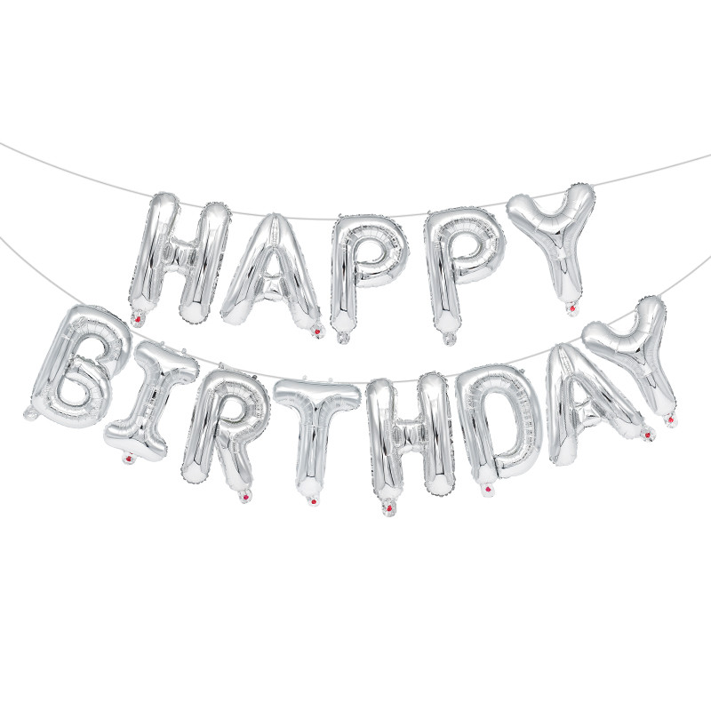 13 vnt. balionai su gimtadieniu Rožinis aukso spalvos raidžių folija balionas suaugusiems vaikams gimtadienio vakarėlio dekoravimas Air Globos Vestuvių jubiliejus