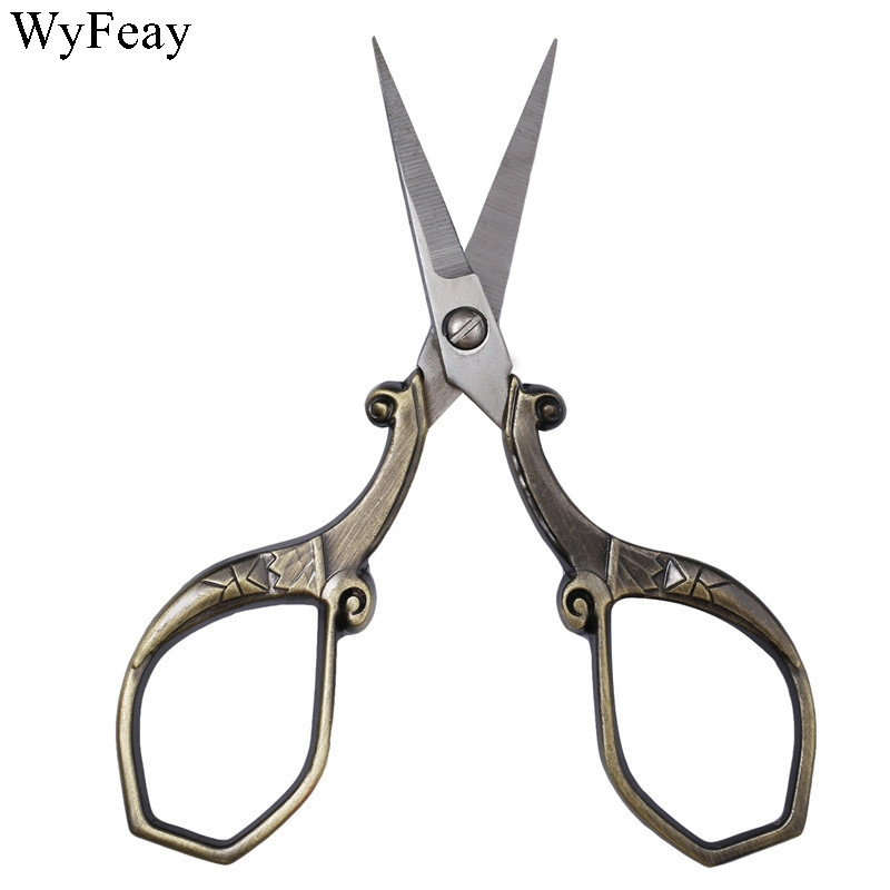 Profesionālās nerūsējošā tērauda šūšanas šķēres Vintage izšūšanas šķēres nagu mākslas šķēres drēbnieku šķēres rīku diegu šķēres
