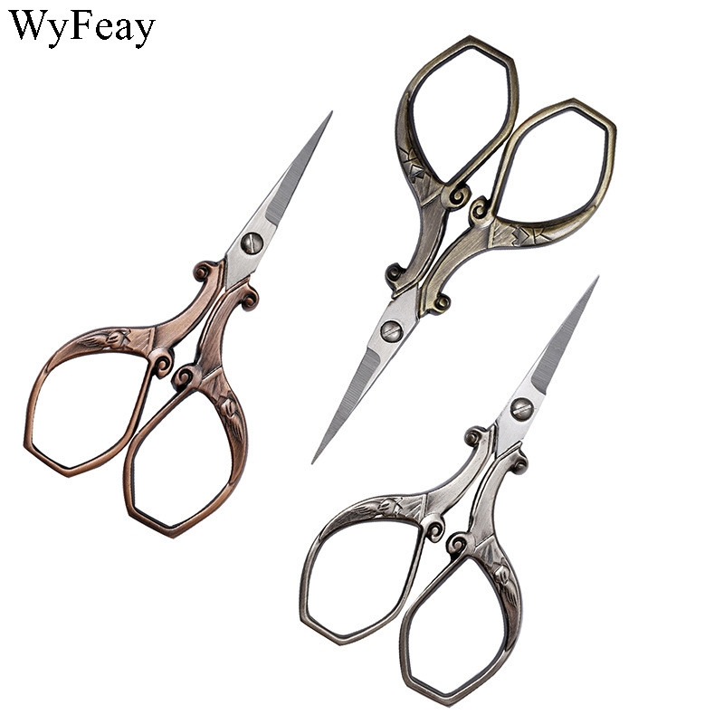 Profesionālās nerūsējošā tērauda šūšanas šķēres Vintage izšūšanas šķēres nagu mākslas šķēres drēbnieku šķēres rīku diegu šķēres