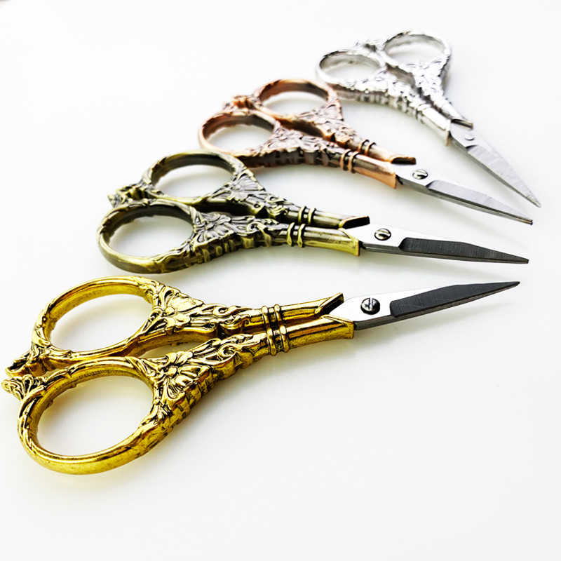 Eiropas stila retro stila nerūsējošā tērauda amatniecības šķēres šķēres antīkas griezējas griešanas izšūšanas krustdūriena šūšanas rīks