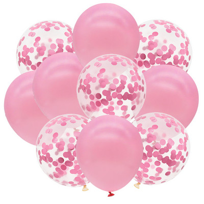 10 buc. Confetti cu sclipici Baloane metalice pentru petrecere de aniversare Decoratiuni de nunta Aniversare Globo de aer pentru Baby Shower Balon din latex