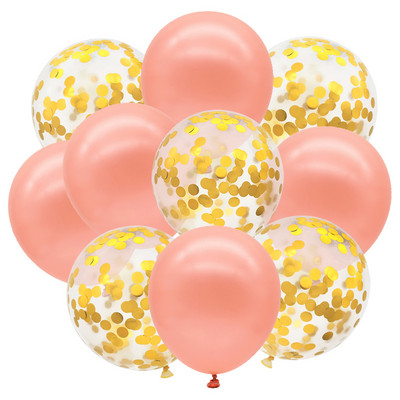 10 buc. Confetti cu sclipici Baloane metalice pentru petrecere de aniversare Decoratiuni de nunta Aniversare Globo de aer pentru Baby Shower Balon din latex