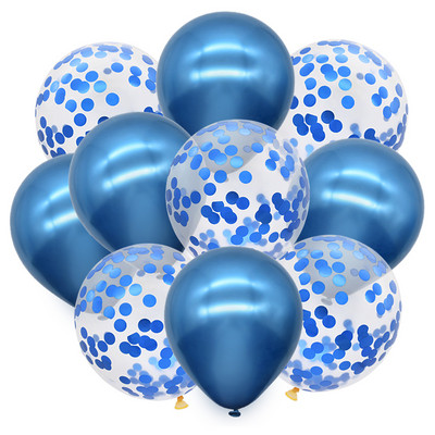 10 buc. Confetti cu sclipici Baloane metalice pentru petrecere de aniversare Decoratiuni de nunta Aniversare Globo de aer pentru Baby Shower Balon din latex