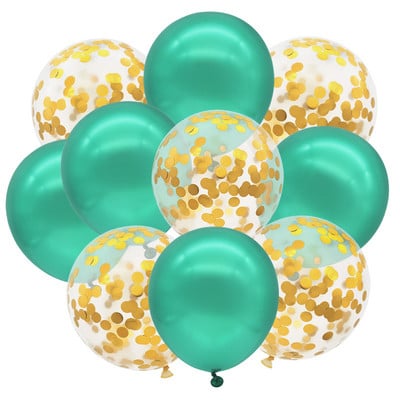 10 buc. Confetti cu sclipici Baloane metalice pentru petrecere de aniversare Decoratiuni de nunta Aniversare Globo de aer pentru Baby Shower Balon din latex