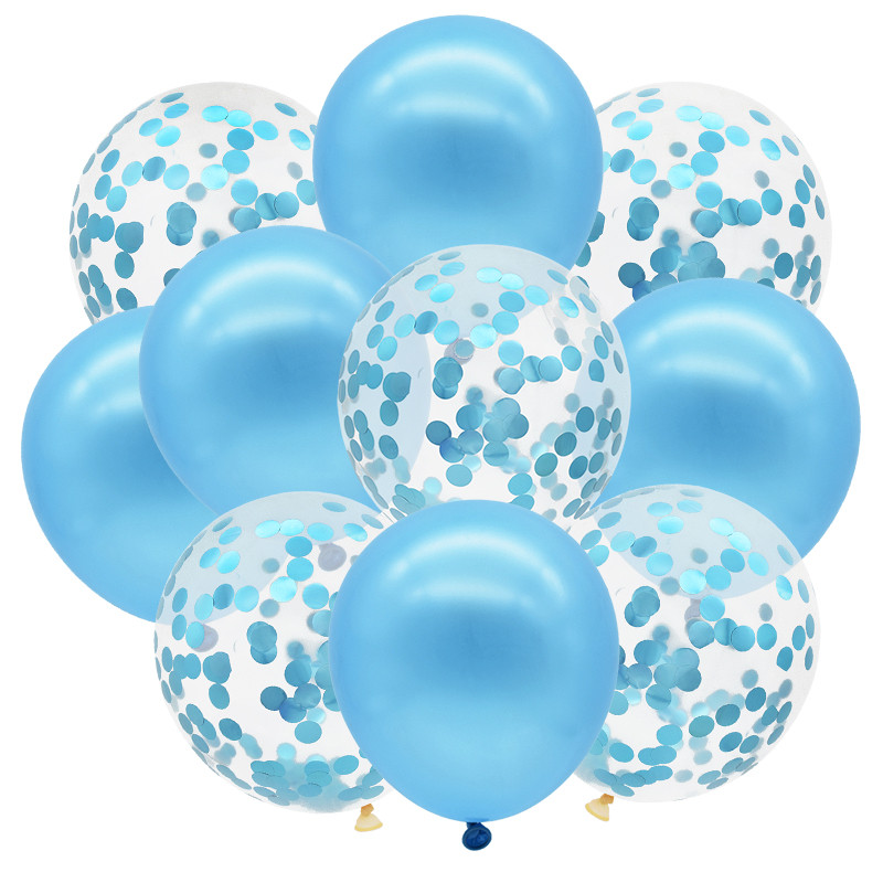 10 buc. Confetti cu sclipici Baloane metalice pentru petrecere de aniversare Decoratiuni de nunta Aniversare Globo de aer pentru Baby Shower Balon din latex