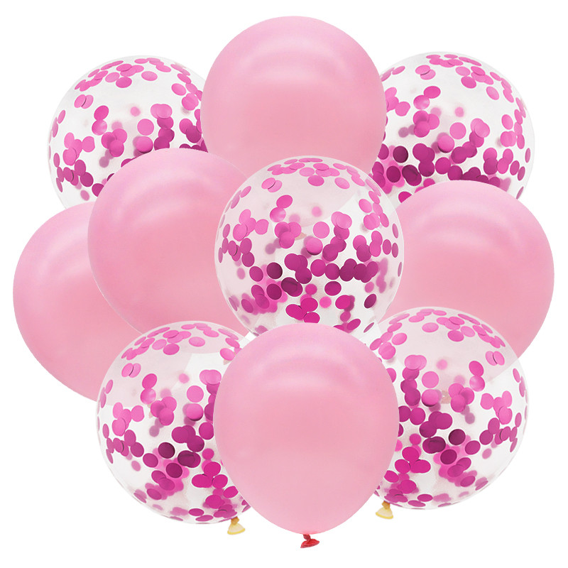 10 buc. Confetti cu sclipici Baloane metalice pentru petrecere de aniversare Decoratiuni de nunta Aniversare Globo de aer pentru Baby Shower Balon din latex
