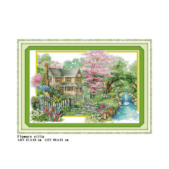 Four Seasons Scenery Series Cross Stitch Kit DIY Landscape Pattern 14CT 11CT Κέντημα Σετ Κεντήματα Διακόσμηση σπιτιού Ζωγραφική