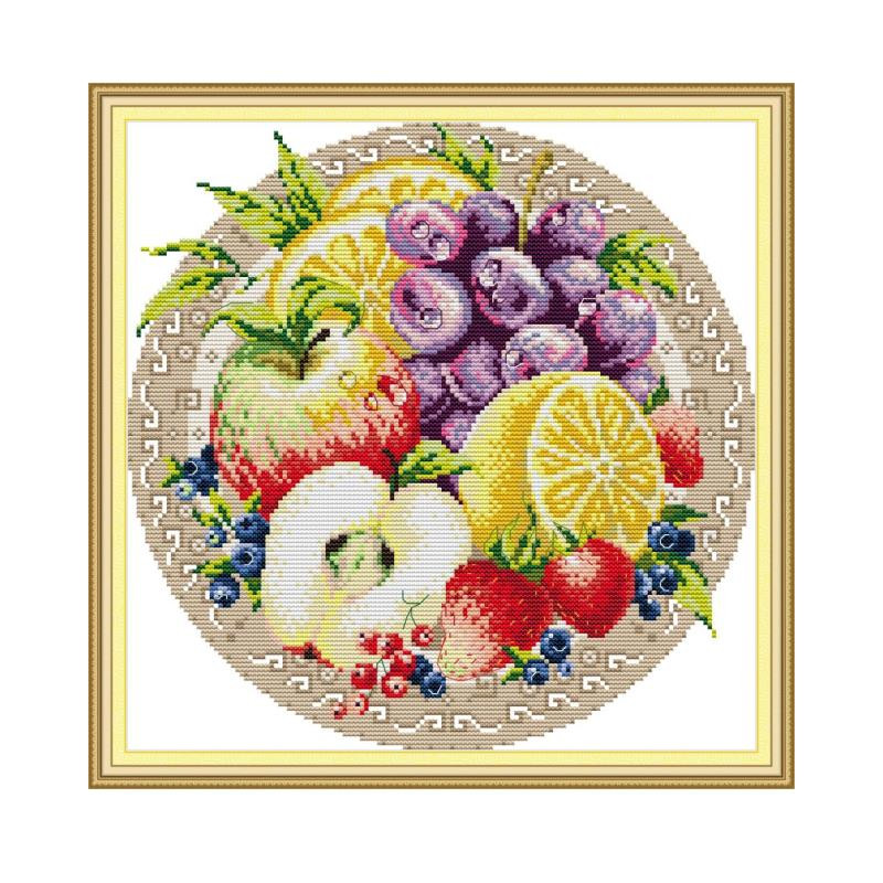 „Joy Sunday“ spausdinti kryžminio dygsnio rinkiniai Gėlių raštas „Pasidaryk pats“ siuvinėjimo kryželiu rinkiniai siuvinėjimo rankdarbių rinkiniai kryžminio dygsnio priedai