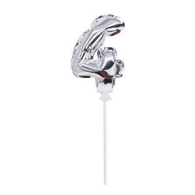 1vnt 7 colių mini folijos numerio balionai tortų dangtelis „pasidaryk pats“ vaikų gimtadienio tortas Vėliava, vestuvių dekoravimas Kūrybiški savarankiškai pripučiami balionai