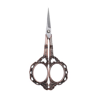 Antique Scissors Stainless Steel Alloy Electroplated Handle Gorgeous Multifunctional Multicolor DIY Shears Antique red
