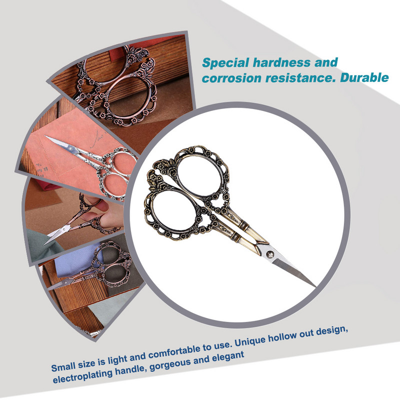 Αντίκα ψαλίδι από κράμα ανοξείδωτου χάλυβα ηλεκτρολυμένη λαβή Πανέμορφα πολυλειτουργικά πολύχρωμα ψαλίδια DIY Αντίκες κόκκινο