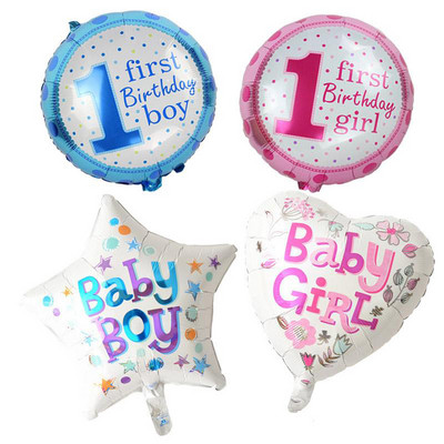 Coroana Balon din folie de aluminiu digitală roz albastru Balon digital băiat fată Decor pentru prima petrecere de naștere Baby Shower Bile digitale