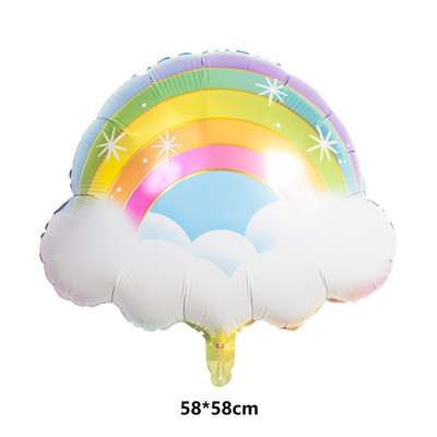 Mielas animacinis filmas saulė vaivorykštė šypsena debesis folija balionas vasaros vakarėlio gimtadienio vakarėlio dekoracijos vaikiškas kūdikio dušo žaislas helio balionai