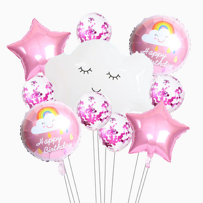 Mielas animacinis filmas saulė vaivorykštė šypsena debesis folija balionas vasaros vakarėlio gimtadienio vakarėlio dekoracijos vaikiškas kūdikio dušo žaislas helio balionai