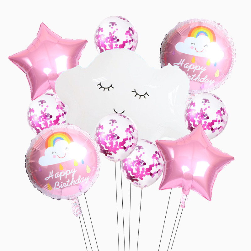 Mielas animacinis filmas saulė vaivorykštė šypsena debesis folija balionas vasaros vakarėlio gimtadienio vakarėlio dekoracijos vaikiškas kūdikio dušo žaislas helio balionai