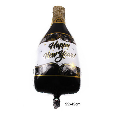 Lielas šampanieša glāzes Vīna pudele Alumīnija folija Hēlija Baloni Kāzu dzimšanas dienas svinību rotājumi Pieaugušajiem Bērnu ballīšu piederumi