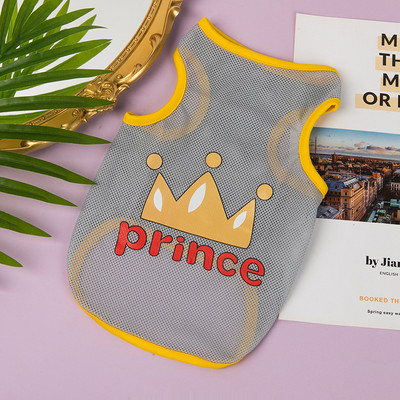 Armsad multikad Lemmikloomakoerariided Suvised õhukesest võrgust koera kassi vest kassikaru Pomeranian lemmiklooma kutsikas hingav lahe riietus koera kostüüm