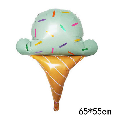 Liela varavīksnes saldējuma sērijas alumīnija folijas balons dzimšanas dienas ballītes noformējums rotaļlietas saldējuma formas multfilmas alumīnija plēves balons
