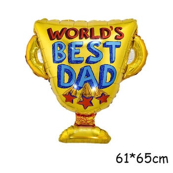 1 τμχ Ισπανικά Super Dad Balloons Happy Father\'s Day Foil Helium Ball Father Mother Party Διακόσμηση Home Scene DIY Arrangement