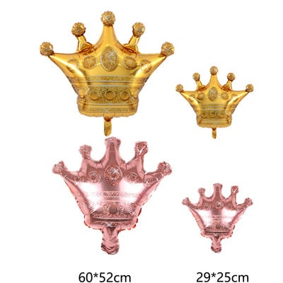 1 τμχ Μεγάλο Μίνι ροζ χρυσό στέμμα αλουμινόχαρτο ήλιο Μπαλόνι Πρίγκιπας Πριγκίπισσα Χρόνια Πολλά Γαμήλια Πάρτι Στολίδι Παιδικό Δώρο