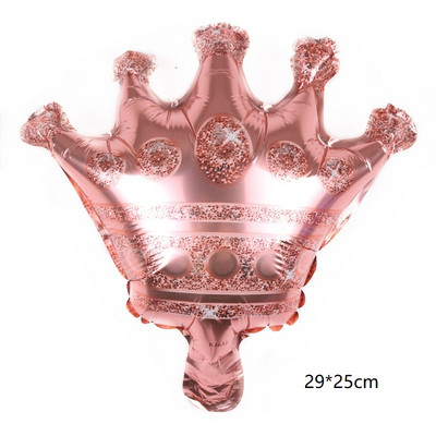 1 tk suur mini roosikuldne kroonfoolium heeliumi õhupall Printsprintsess Palju õnne sünnipäevaks pulmapidu Baby Shower Ornament Lastele kingitus
