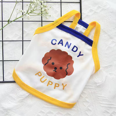 Légáteresztő kutyaruhák Tavaszi nyár kutyamellény kiskutya kiskutya póló francia bulldog Yorkshire chihuahua kutyák pólója Ropa Perro