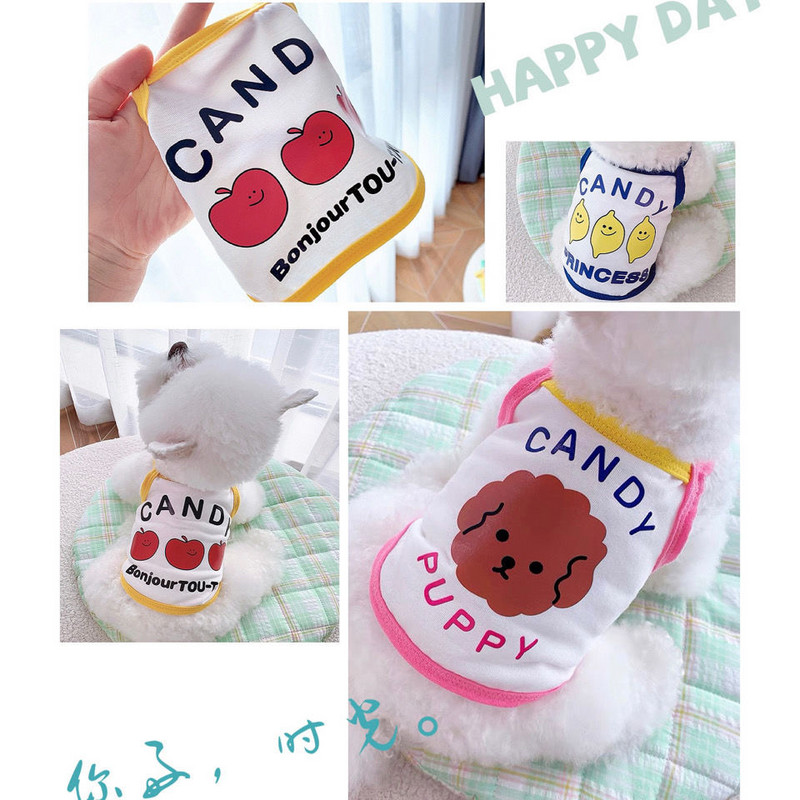 Légáteresztő kutyaruhák Tavaszi nyár kutyamellény kiskutya kiskutya póló francia bulldog Yorkshire chihuahua kutyák pólója Ropa Perro