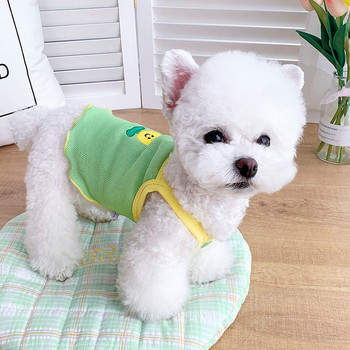 Καλοκαιρινά ρούχα για σκύλους Λεπτά κατοικίδια Μικρό σκυλί Teddy Bichon Corgi Puppy Kitten Summer Camisole Στολή σκύλου με στάμπα κινουμένων σχεδίων γιλέκο