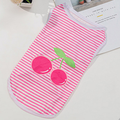 Suvine triibuline vest Lemmiklooma koera riided Puuvillane T-särk Koerariided koertele Kutsika riietussärk Väikeste lemmikloomade Chihuahua särgi riided