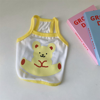 Vestă pentru urs Pet Haine pentru câini Sling pentru animale de companie Tricou Îmbrăcăminte Costum pentru câini Moda Chihuahua Bumbac de vară Respirabil Fată Pug Pet Vest