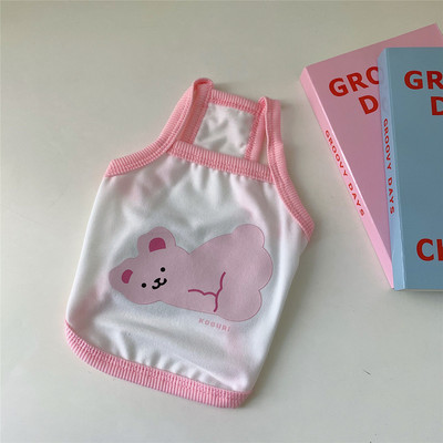 Vestă pentru urs Pet Haine pentru câini Sling pentru animale de companie Tricou Îmbrăcăminte Costum pentru câini Moda Chihuahua Bumbac de vară Respirabil Fată Pug Pet Vest