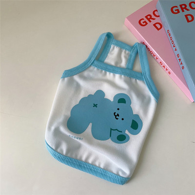 Vestă pentru urs Pet Haine pentru câini Sling pentru animale de companie Tricou Îmbrăcăminte Costum pentru câini Moda Chihuahua Bumbac de vară Respirabil Fată Pug Pet Vest