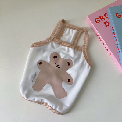 Vestă pentru urs Pet Haine pentru câini Sling pentru animale de companie Tricou Îmbrăcăminte Costum pentru câini Moda Chihuahua Bumbac de vară Respirabil Fată Pug Pet Vest