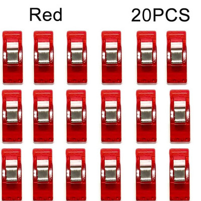 20/50 buc Agrafe de cusut multifunctionale Agrafe colorate Clip de plastic Pozitionare pentru depozitare Clip de cusut Clips de siguranta asortate