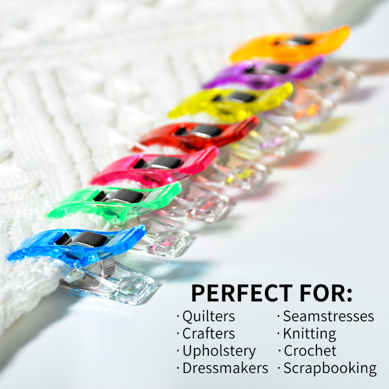 20/50 buc Agrafe de cusut multifunctionale Agrafe colorate Clip de plastic Pozitionare pentru depozitare Clip de cusut Clips de siguranta asortate