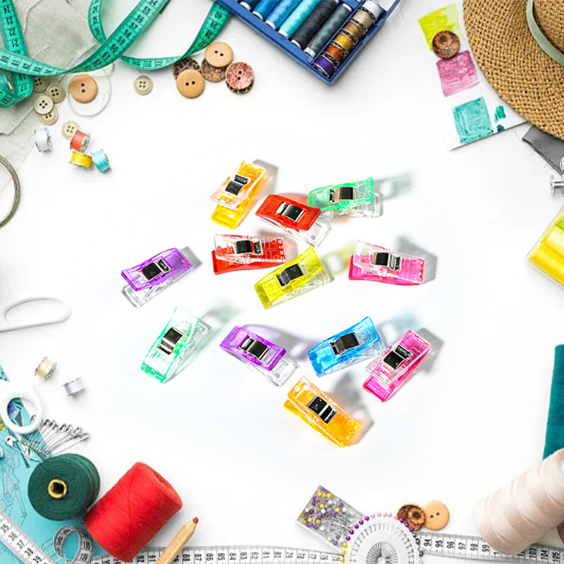 20/50 buc Agrafe de cusut multifunctionale Agrafe colorate Clip de plastic Pozitionare pentru depozitare Clip de cusut Clips de siguranta asortate