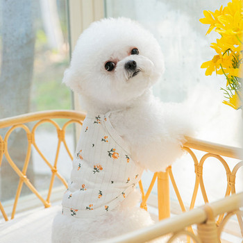Дрехи за домашни кучета Тениска с жилетка за кученца Риза сладък пролетен костюм за домашни любимци Roupas Para Cães Bottoming Shirt Pet Dogs Costume Puppy Clothes