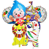 Cort de circ Clovn Animal Balon din folie de aluminiu Junglă Leu Leopard Animal Balon cu heliu Decorarea petrecerii de aniversare Jucării pentru copii