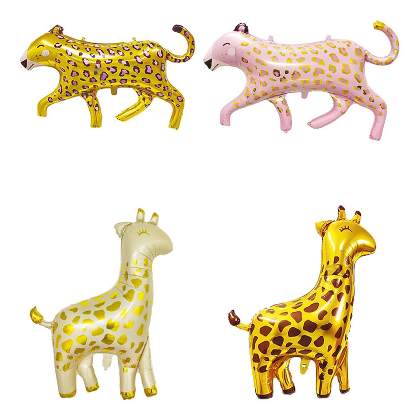 Cort de circ Clovn Animal Balon din folie de aluminiu Junglă Leu Leopard Animal Balon cu heliu Decorarea petrecerii de aniversare Jucării pentru copii