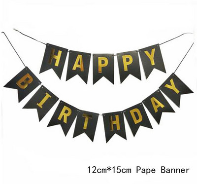 Papírsármány Garland Banner Zászló Levél flitteres Latex léggömbök Felnőtt Gyerekek Születésnapi Party Esküvői Díszek Babazuhany kellékek