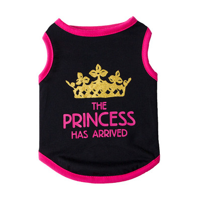 Mājdzīvnieku suņu apģērbi Sweet Princess Print Suņu mājdzīvnieku kostīmu apģērbi maziem suņiem Kaķu veste T krekli Chihuahua Forši kucēnu apģērbi YZL