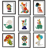 Aranyos rajzfilm kis állat sorozat DMC keresztszemes készlet tigris elefánt méh színes róka hímzőkészlet varrókészlet barkács kézműves