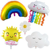 1 tk naeratus vikerkaar päikesepilv foolium heelium õhupallid laste sünnipäevapeo pulmakaunistused beebi dušš poistele tüdrukutele kingituseks mänguasjapallid