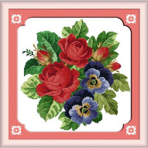 Rožių lelijos gėlių raštų skaičius dygsnio kryželiu 11CT 14CT siuvinėjimo rinkinys DIY siuvinėjimo rankdarbių rinkinys puikios dovanos namų dekoravimas