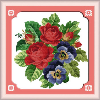 Τριαντάφυλλο κρίνο μοτίβο μοτίβο σταυροβελονιά 11CT 14CT σετ σταυροβελονιά DIY σετ κεντήματα κεντήματα ωραία δώρα διακόσμηση σπιτιού