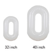 32/40 collu balti skaitļu folijas baloni 0-9 numuru balti mazi margrietiņu ziedu baloni Daudz laimes dzimšanas dienā ballītes bērnu dušas dekori