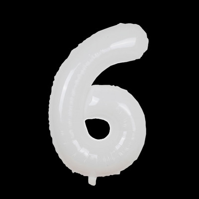 32/40 collu balti skaitļu folijas baloni 0-9 numuru balti mazi margrietiņu ziedu baloni Daudz laimes dzimšanas dienā ballītes bērnu dušas dekori