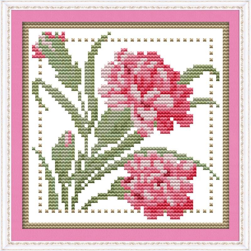 Kaheteistkümne kuu lilleseeria DMC ristpistekomplekt 14ct11ct prinditud lõuend ristpiste DIY käsitsi valmistatud tikkimiskomplekt näputöö